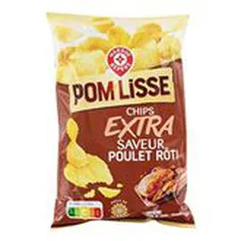 MARQUE REPÈRE, POM'LISSE Chips ondulées Poulet rôti 135g