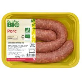 CARREFOUR BIO Saucisse brasse 350g