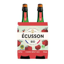 ECUSSON Cidre Brut Généreux Bio 2x75cl