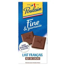 POULAIN Tablette gourmande Chocolat au lait 100g