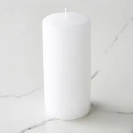 MONOPRIX MAISON Bougie Non Parfumée, 6X13Cm, Blanche l'unité
