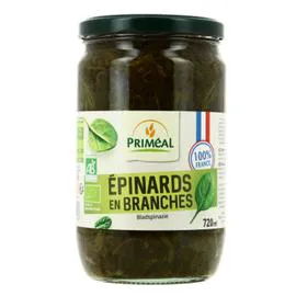 PRIMEAL Épinards En Branche Bio 720ml 630g