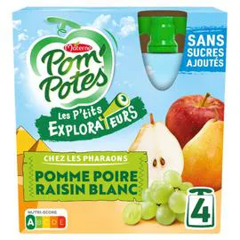 MATERNE, POM'POTES Compote pomme poire raisin 4x90g