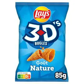 LAY'S, 3D's Biscuits apéritifs saveur nature 85g