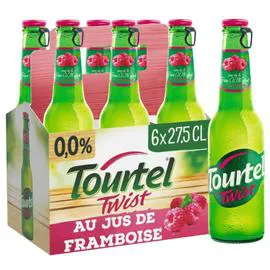 TOURTEL Bière au jus de Framboise Sans Alcool Twist 6x27,5cl