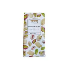 L'ÉCLAIR DE GÉNIE, CHRISTOPHE ADAM Chocolat blanc au praliné pistache d'Iran 90g