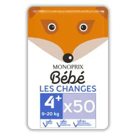 MONOPRIX BÉBÉ Couches Taille 4+ x50 x50