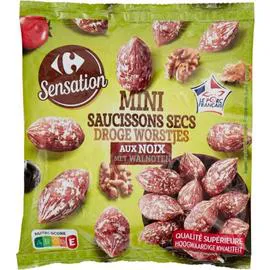 CARREFOUR SENSATION Mini saucissons secs aux noix 75g