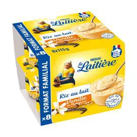 NESTLÉ, LA LAITIÈRE Riz au lait vanille 8x115g