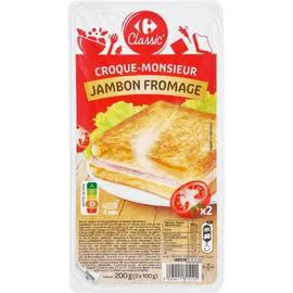 CARREFOUR CLASSIC' Croque-monsieur jambon fromage 2x100g