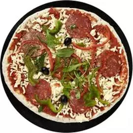AUCHAN, LE TRAITEUR Pizza orientale crue au chorizo et poivrons 540g
