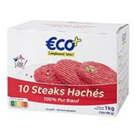 ECO+ Steaks hachés x10 1kg