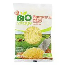 MARQUE REPÈRE, BIO VILLAGE Emmental râpé 29% MG Bio 200g