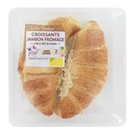 LECLERC, L'ATELIER TRAITEUR Croissants au jambon fromage x2 260g