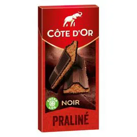 CÔTE D'OR Chocolat noir fourré praliné 200g