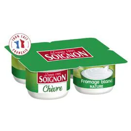SOIGNON Fromage blanc de chèvre nature 4x100g