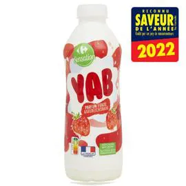CARREFOUR Yaourt à boire saveur fraise 825g