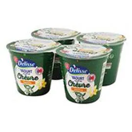 MARQUE REPÈRE, DÉLISSE Yaourt vanille Lait chèvre 4x125g
