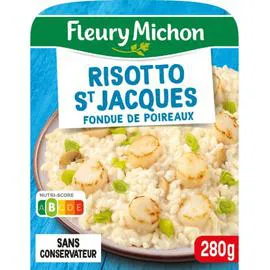 FLEURY MICHON Plat cuisiné risotto de St Jacques aux poireaux 280g