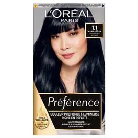 L'ORÉAL PARIS, PRÉFÉRENCE Coloration Cheveux Permanente 1.1 Manhattan Noir Bleuté l'unité
