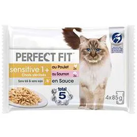 PERFECT FIT Sachets pour Chat Sauce 2 variétés 4x85g