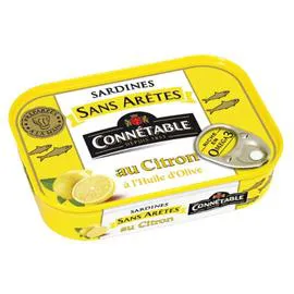 CONNÉTABLE Sardines sans arêtes au citron 140g