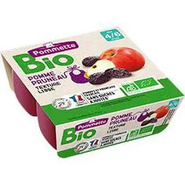 POMMETTE BIO Purée pomme pruneau BIO, dès 4/6 mois 4x100g
