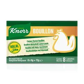 KNORR Bouillon cube poulet halal 72g
