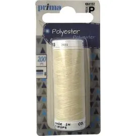 LA BROSSE ET DUPONT, PRIMA Fil polyester crème 200 mètres l'unité
