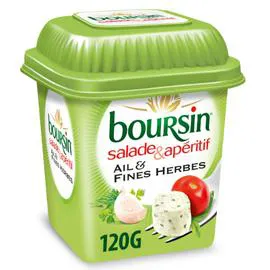 BOURSIN Dés de Fromage Salade Apéritif Ail & fines herbes 120g