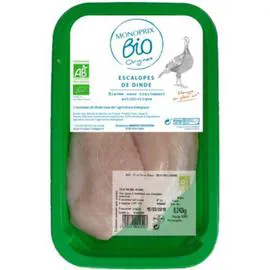 MONOPRIX BIO ORIGINES Escalopes De Dinde 240g