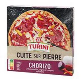 MARQUE REPÈRE, TURINI Pizza Cuite sur pierre Chorizo 400g
