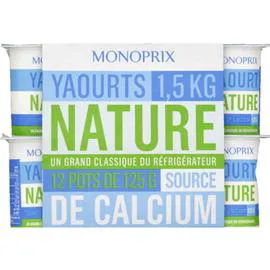 MONOPRIX Yaourts nature 1,5kg