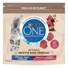 PURINA Aliment pour chat au boeuf 1,1kg