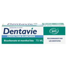 LÉA NATURE, DENTAVIE Dentifrice Protection Blancheur Au Bicarbonate & Cristaux De Menthol Bio 75ml