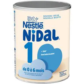 NESTLÉ, NIDAL Lait bébé en poudre 1er âge 800g