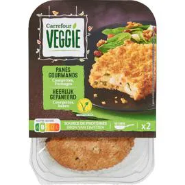 CARREFOUR VEGGIE Panés courgettes fromages 2x90g