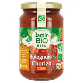 LÉA NATURE, JARDIN BIO ÉTIC Sauce tomate bolognaise chorizo Bio 350g