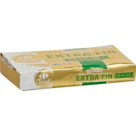 CARREFOUR CLASSIC' Beurre extra-fin demi-sel 125g
