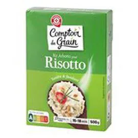 MARQUE REPÈRE, COMPTOIR DU GRAIN Riz Risotto 500g