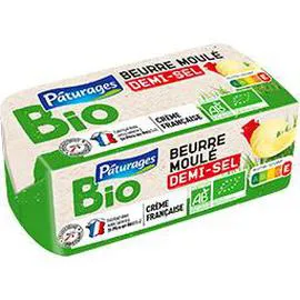 PÂTURAGES BIO Beurre moulé demi-sel BIO 250g