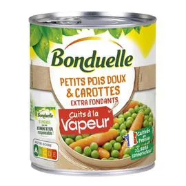 BONDUELLE Petits pois & carottes vapeur 530g