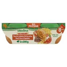 BLÉDINA Petit pot dès 8 mois tomates cuisinées petites pâtes boeuf 2x200g