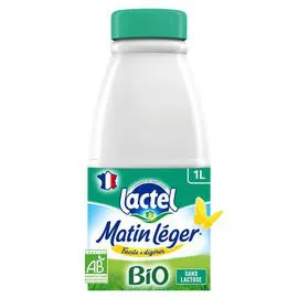 LACTEL Matin Léger - Lait écrémé sans lactose BIO 1l