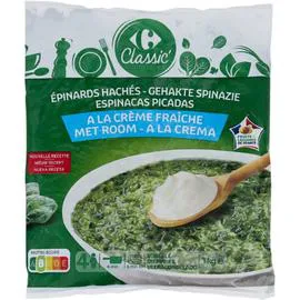 CARREFOUR Epinards hachés à la crème 1kg