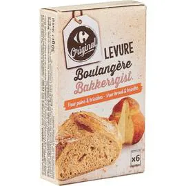 CARREFOUR ORIGINAL Levure boulangère pains & brioches 6x5g