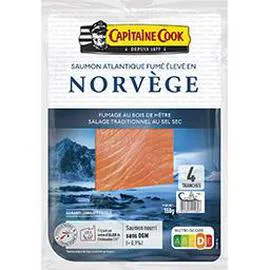 CAPITAINE COOK Saumon fumé Norvège 150g