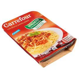CARREFOUR Plat cuisiné spaghetti à la bolognaise 300g