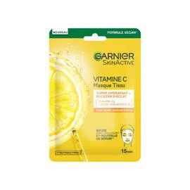 GARNIER Masque Visage Tissu Vitamine C Booster d'Eclat l'unité