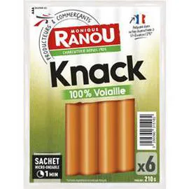 MONIQUE RANOU Saucisses Knack volaille 210g